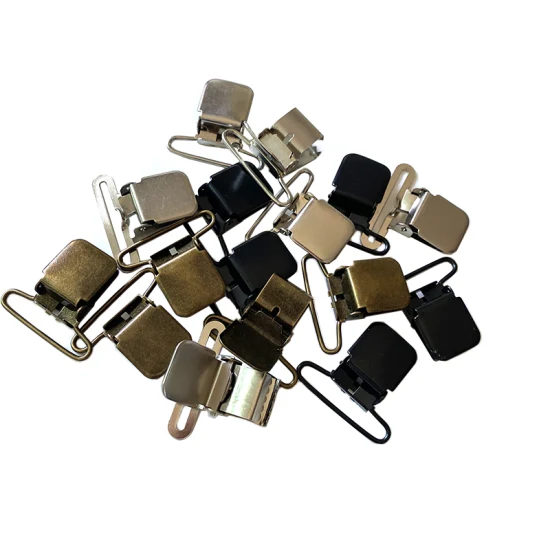 Clips para tirantes de Metal de aleación negra, accesorios de ropa para correas DIY, alta calidad, 25mm